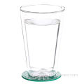 Безпечні скляні кухлі з подвійними стінками для мікрохвильової печі для води